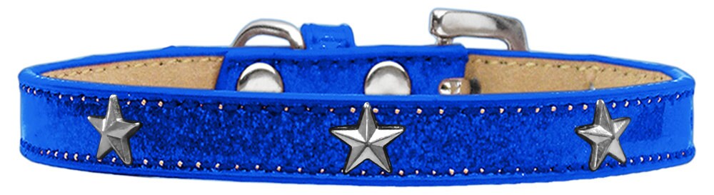 Stylish dog collar featuring ice cream widgets in silver star design, perfect for pets.