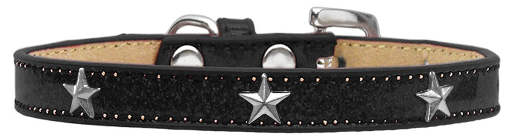 Stylish dog collar featuring ice cream widgets in silver star design, perfect for pets.