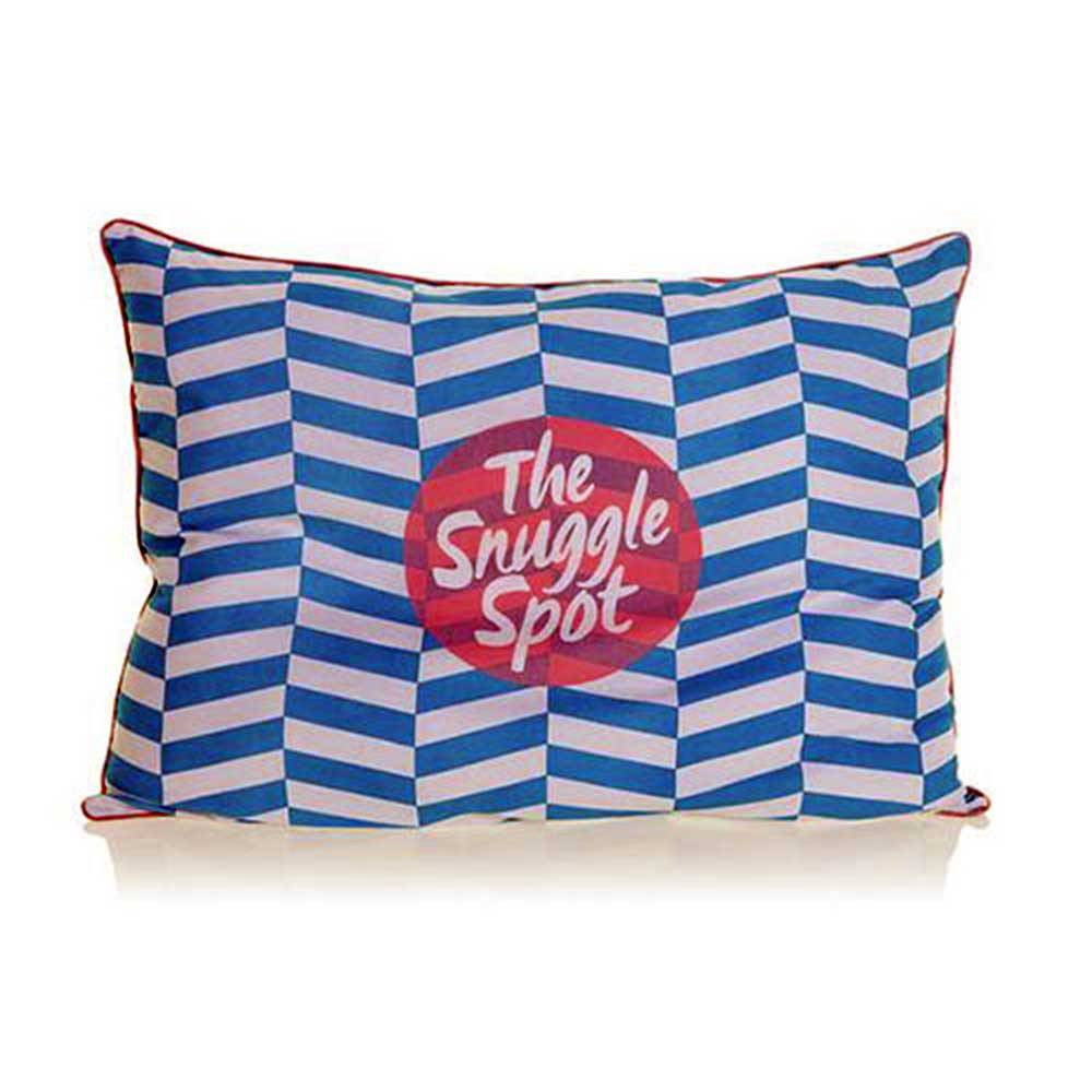 Doog Rectangular Home Bed Cover for Dogs in blue, made from 100% cotton, showcasing its soft texture and stylish design.