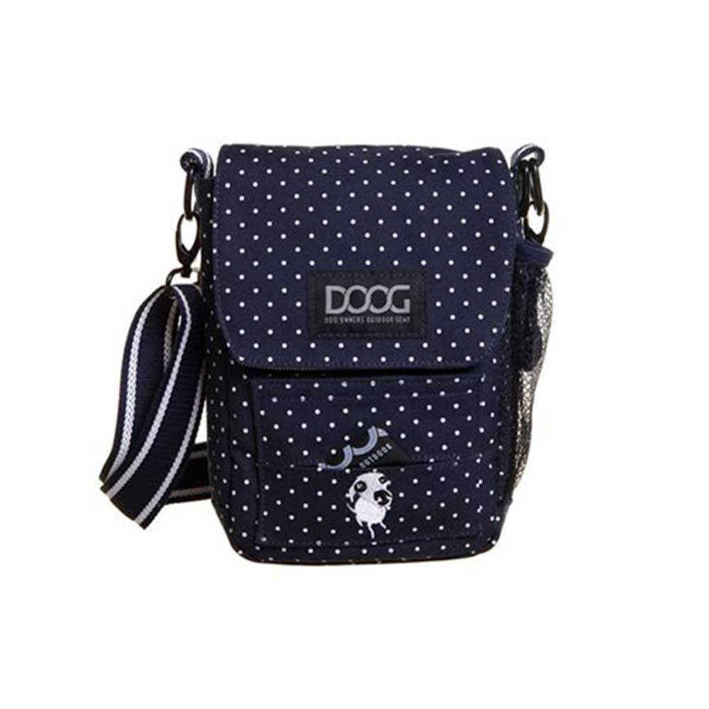 Doog Shoulder Bag in various colors with adjustable strap and waterproof features, perfect for dog walking.