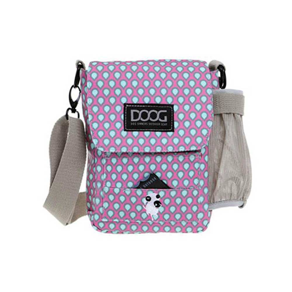 Doog Shoulder Bag in various colors with adjustable strap and waterproof features, perfect for dog walking.
