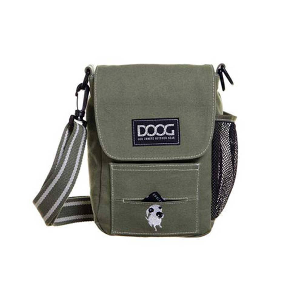 Doog Shoulder Bag in various colors with adjustable strap and waterproof features, perfect for dog walking.