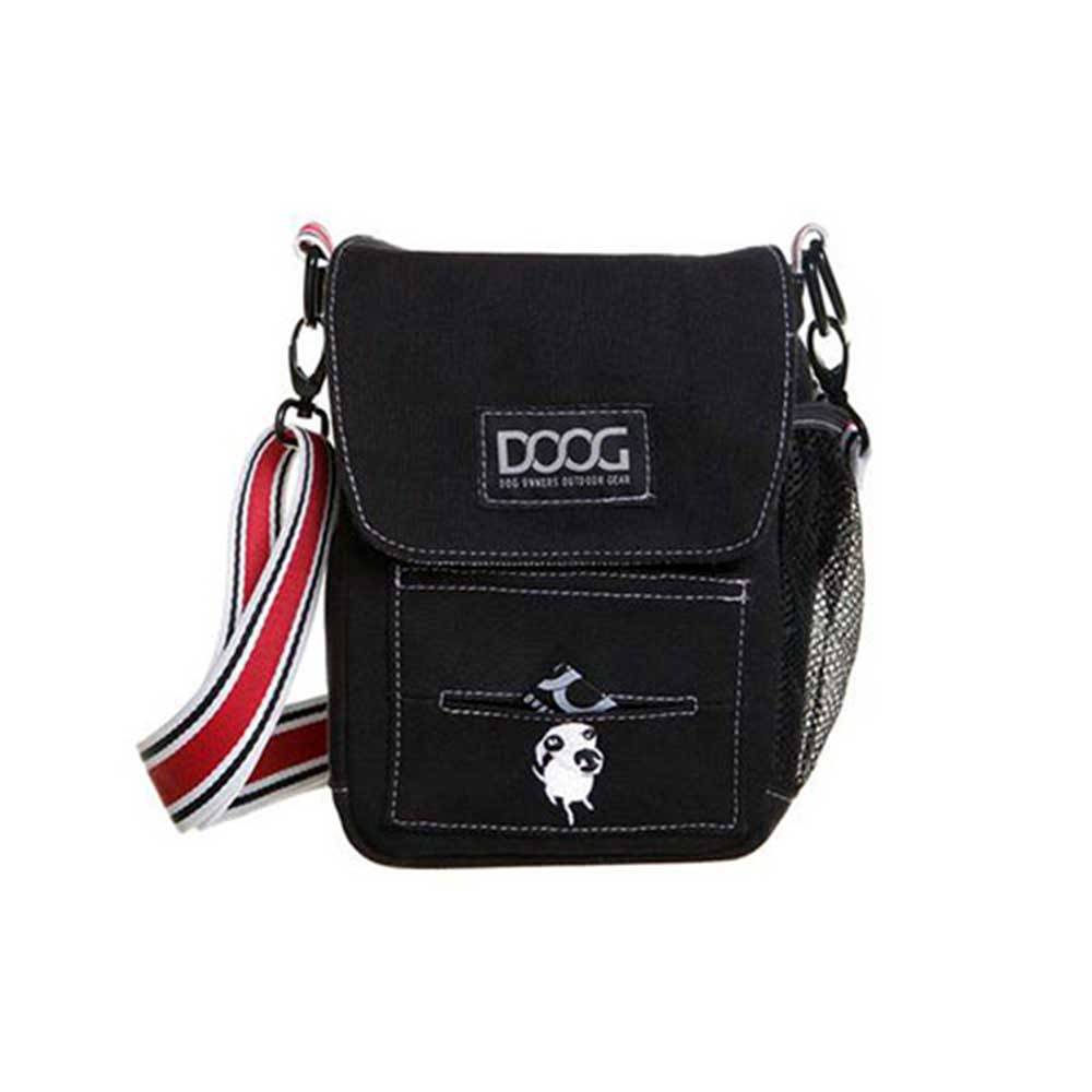 Doog Shoulder Bag in various colors with adjustable strap and waterproof features, perfect for dog walking.