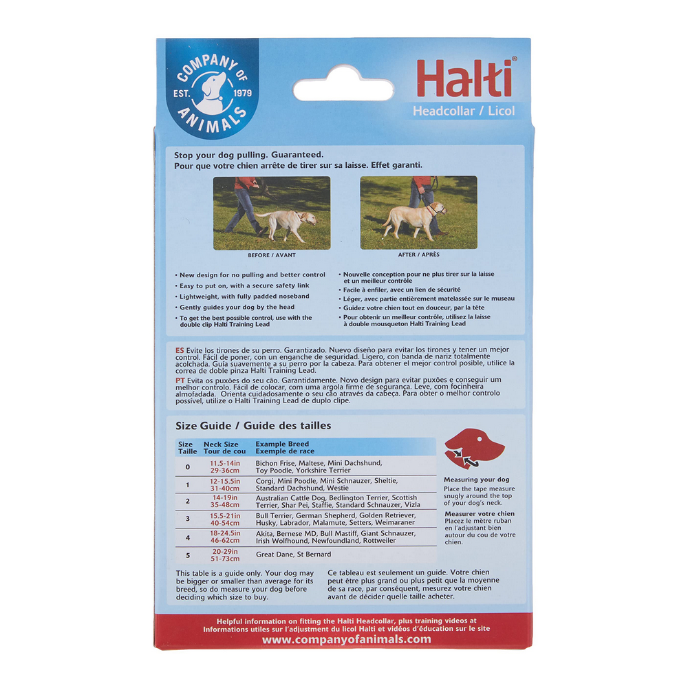 Packaging for Halti Headcollar.