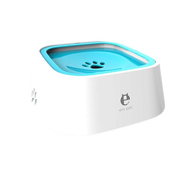 Portable dog water bowl with large capacity, splash-proof design, and non-slip bottom, suitable for travel and outdoor use.