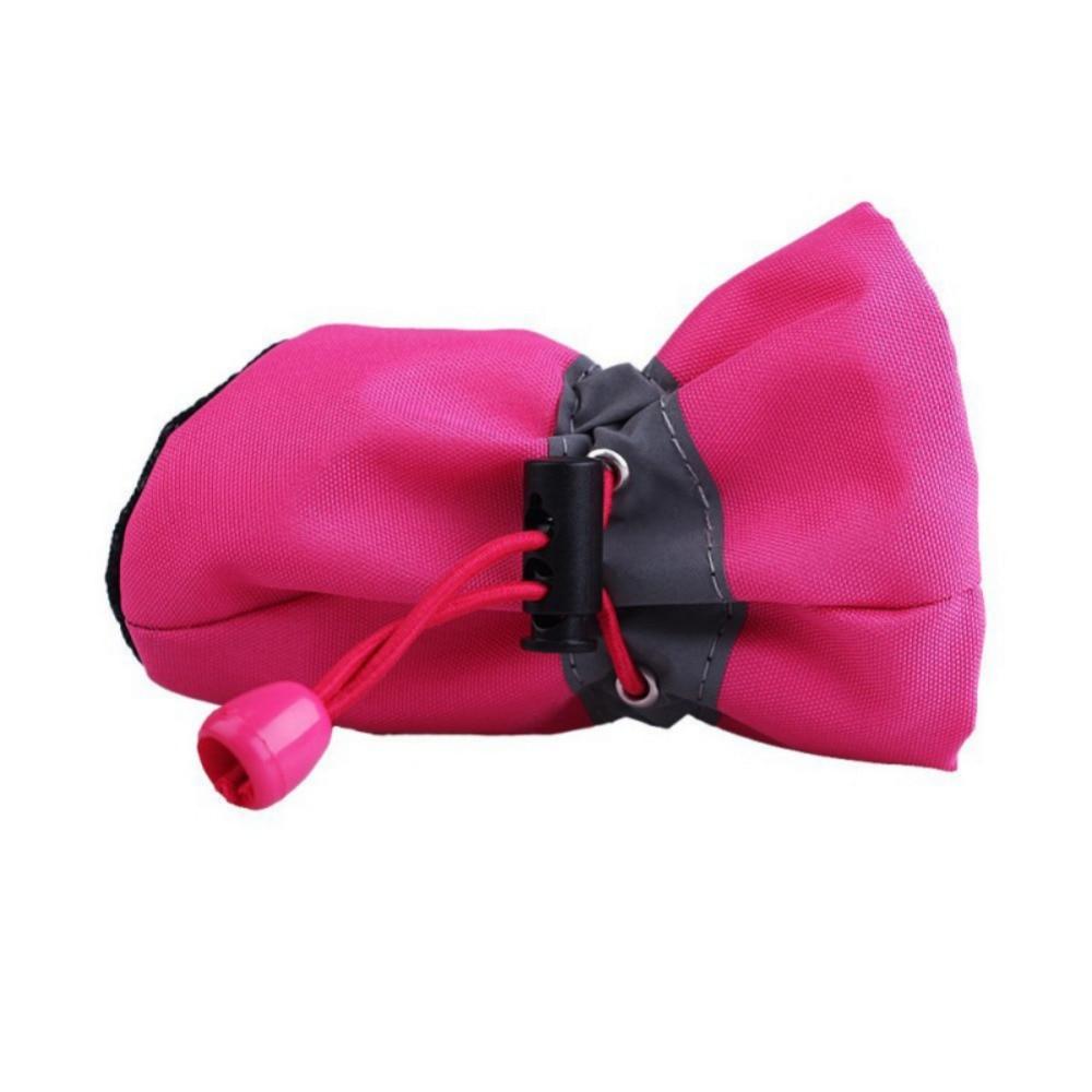 Dogs Winter Warm Shoes 4 PCS Set featuring anti-slip soles and reflective strips for safety.