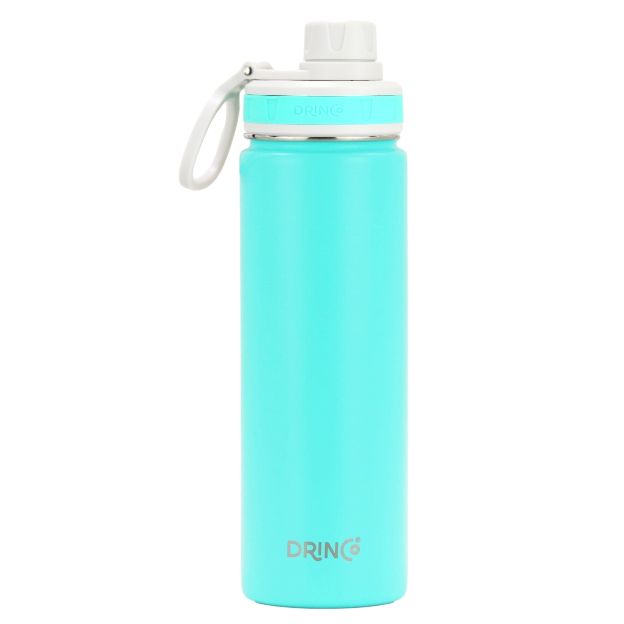 DRINCO® 22oz Stainless Steel Sport Water Bottle in Teal, showcasing its sleek design and durable construction.