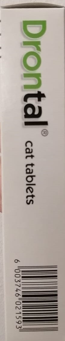 Drontal Allwormer for Cats - 4 tablets in packaging, designed to eliminate various intestinal worms.
