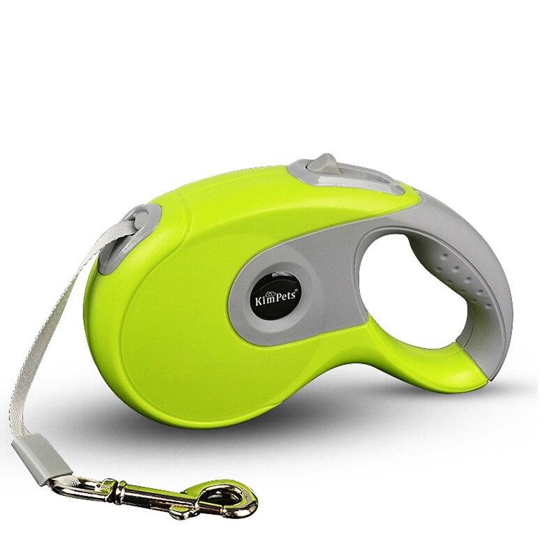Durable automatic retractable dog leash made of nylon, available in various colors, designed for small to medium dogs.