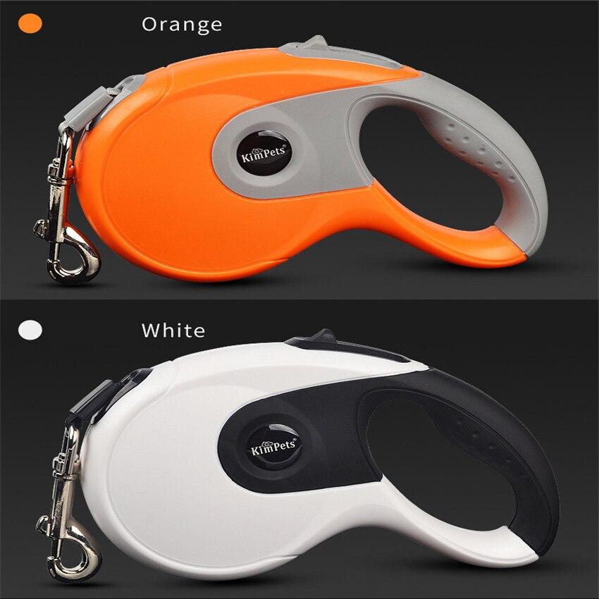 Durable automatic retractable dog leash made of nylon, available in various colors, designed for small to medium dogs.