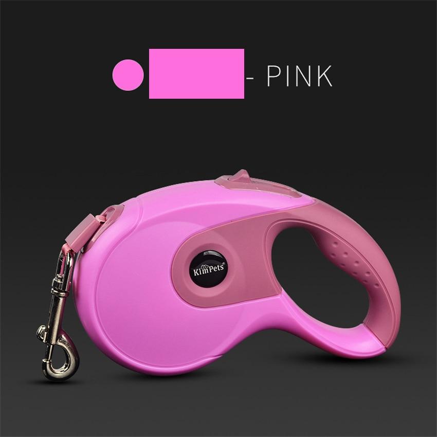 Durable automatic retractable dog leash made of nylon, available in various colors, designed for small to medium dogs.