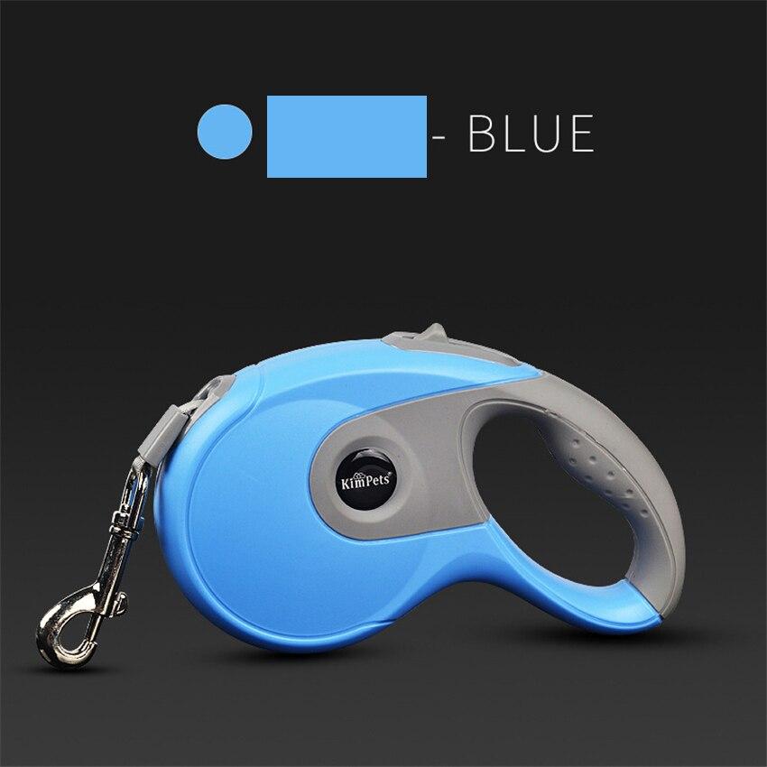 Durable automatic retractable dog leash made of nylon, available in various colors, designed for small to medium dogs.