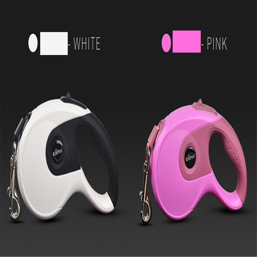 Durable automatic retractable dog leash made of nylon, available in various colors, designed for small to medium dogs.