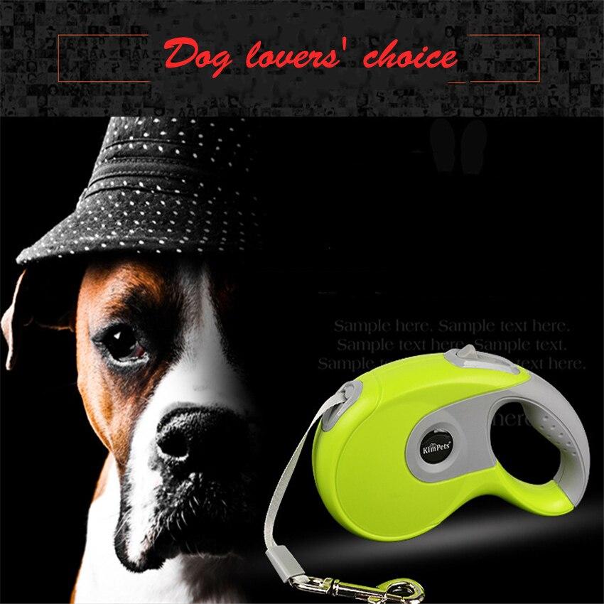 Durable automatic retractable dog leash made of nylon, available in various colors, designed for small to medium dogs.