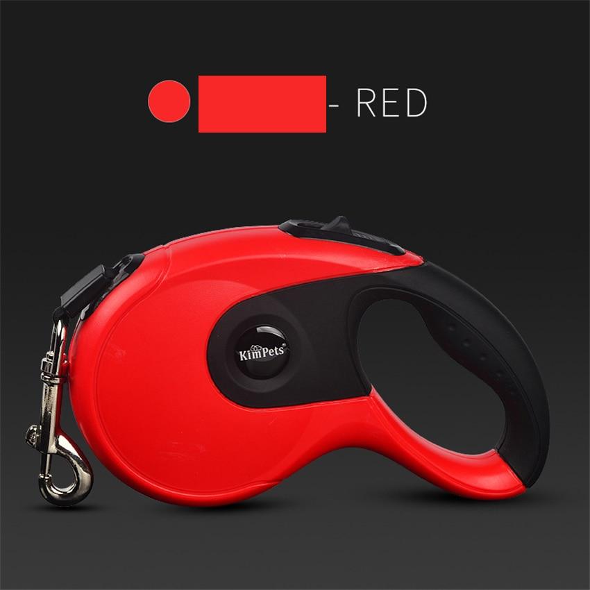 Durable automatic retractable dog leash made of nylon, available in various colors, designed for small to medium dogs.