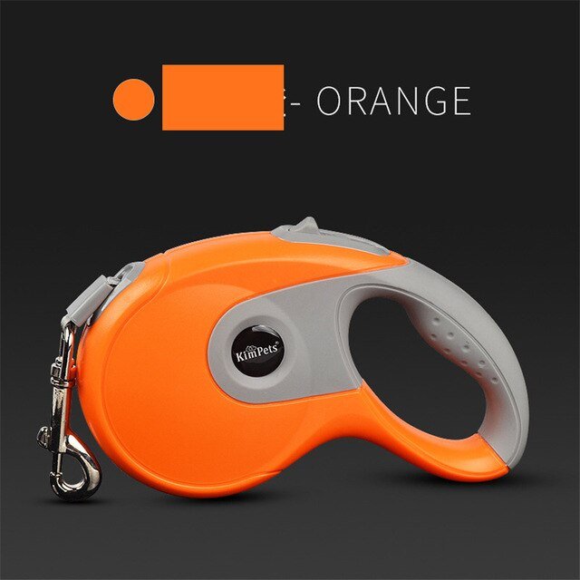 Durable automatic retractable dog leash made of nylon, available in various colors, designed for small to medium dogs.