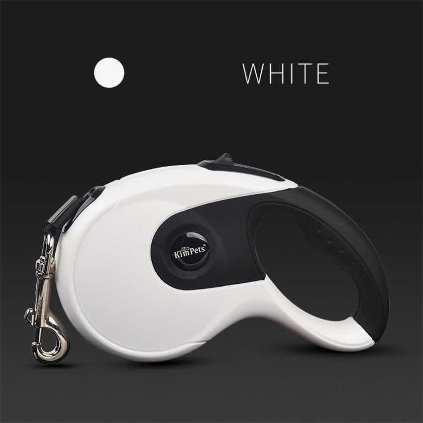 Durable automatic retractable dog leash made of nylon, available in various colors, designed for small to medium dogs.
