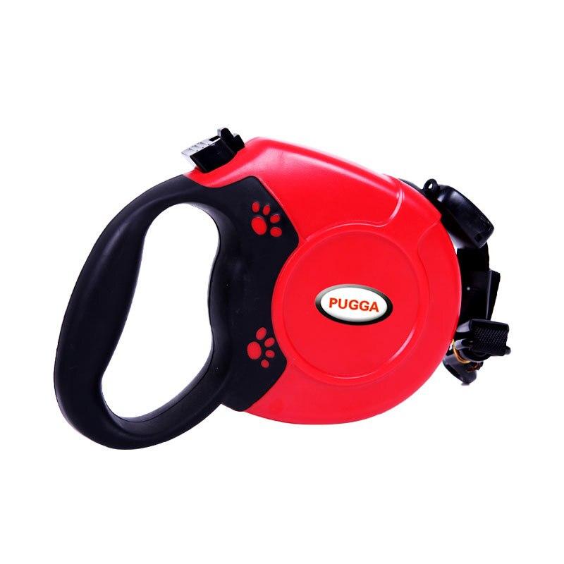 Durable automatic retractable pet dog leash in a solid design, suitable for dogs and cats, showcasing its flexible extending lead feature.