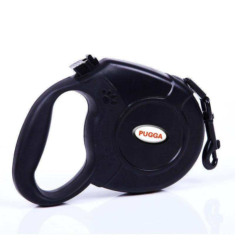 Durable automatic retractable pet dog leash in a solid design, suitable for dogs and cats, showcasing its flexible extending lead feature.