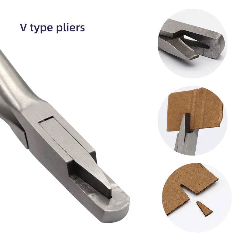 Stainless steel Ear Notcher Plier designed for marking pigs and livestock, featuring ergonomic handles and U/V shape options.