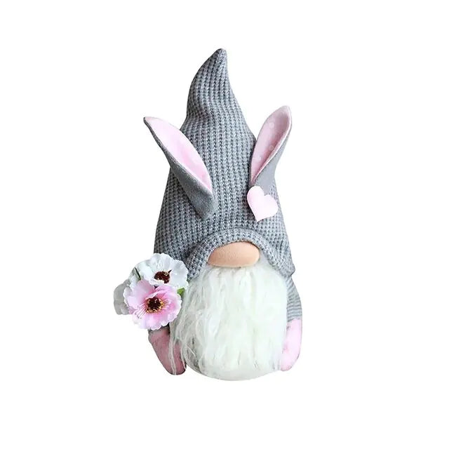 A charming Easter Faceless Doll Decoration Bunny with pastel colors, perfect for festive decor.