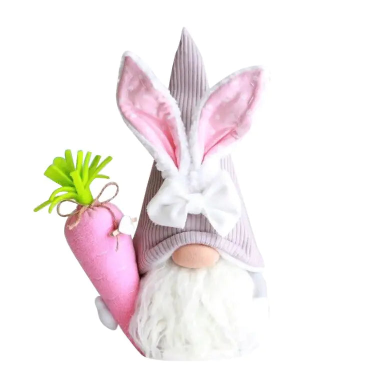 A charming Easter Faceless Doll Decoration Bunny with pastel colors, perfect for festive decor.