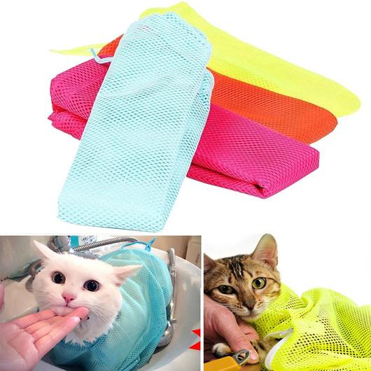 Easy Bath & Trim Cat Bag designed for safe and calm grooming of cats, featuring a colorful and comfortable design.