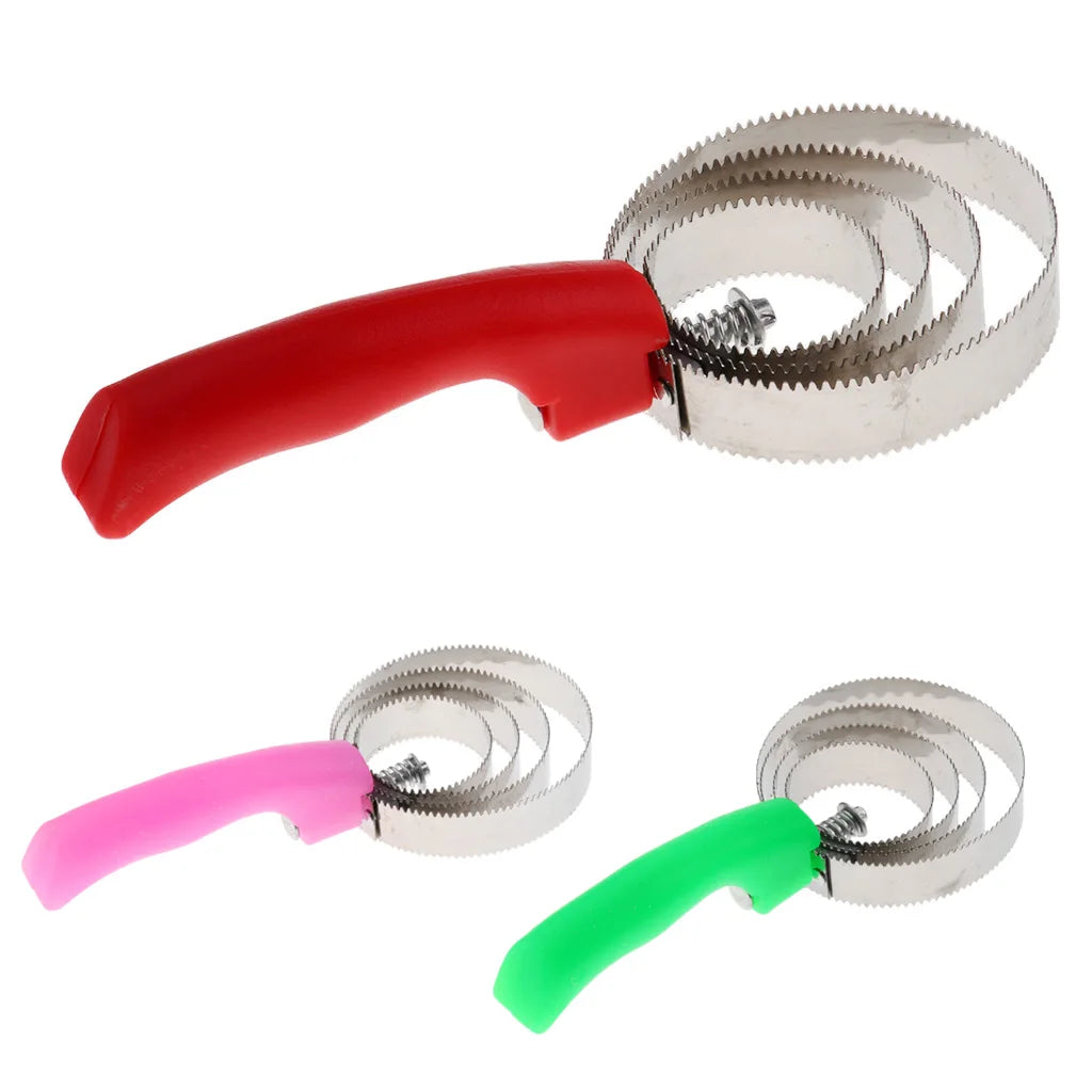 Equestrian Horse Currycomb made of stainless steel with a plastic grip handle, ideal for grooming horses, cats, and dogs.