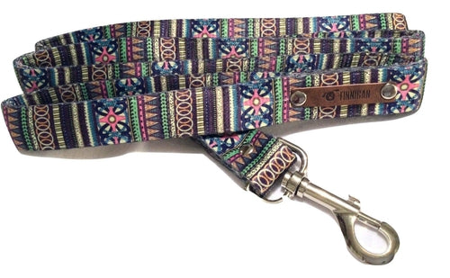 Finnigan Designer 7ft Dog Lead showcasing luxury nylon webbing and strong metal hardware, perfect for stylish dog walks.