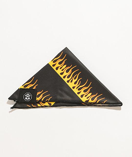 Flame Thrower Cooling Bandanna for dogs, made of breathable jersey mesh fabric, designed to keep pets cool on hot days.