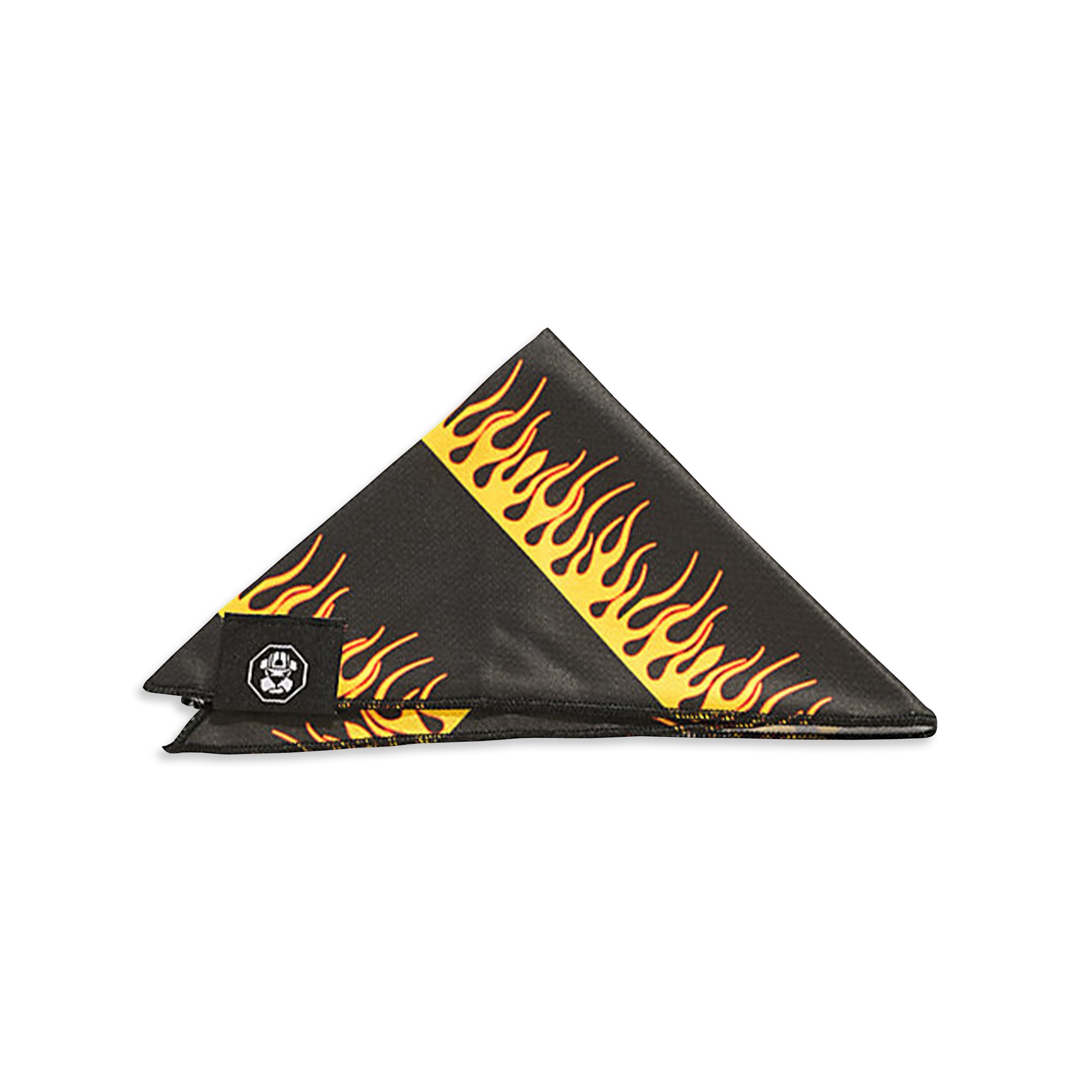Flame Thrower Cooling Bandanna for dogs, made of breathable jersey mesh fabric, designed to keep pets cool on hot days.