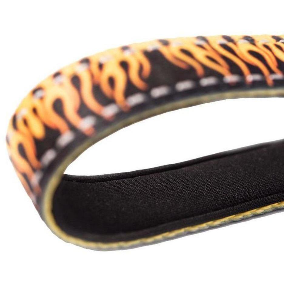 Flame Thrower Leash featuring vibrant pastel colors and a neoprene padded handle for comfort.