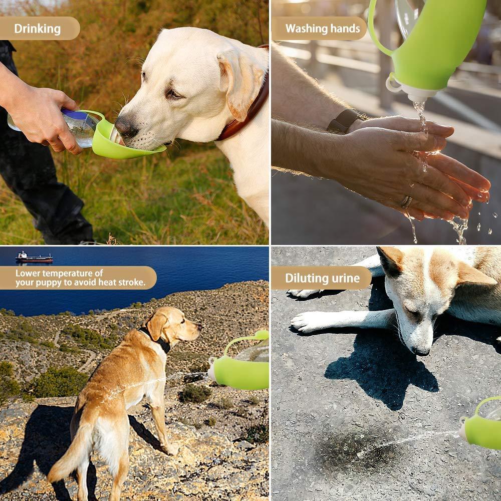 A Flip-Up Leaf Portable Pet Water Bottle designed for easy hydration on the go, featuring a soft silicone leaf top and a durable body.