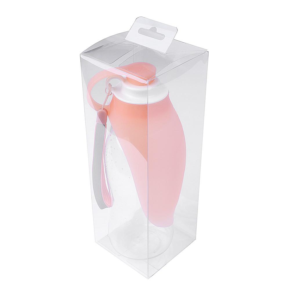 A Flip-Up Leaf Portable Pet Water Bottle designed for easy hydration on the go, featuring a soft silicone leaf top and a durable body.