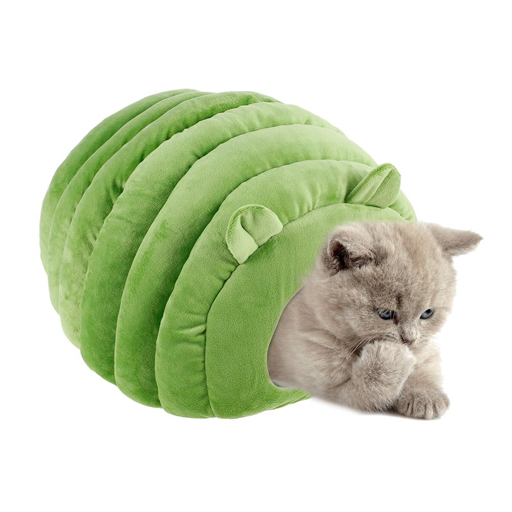 Foldable Cat Bed in a cozy design, featuring a removable mat and made from eco-friendly corduroy, perfect for small dogs and cats.