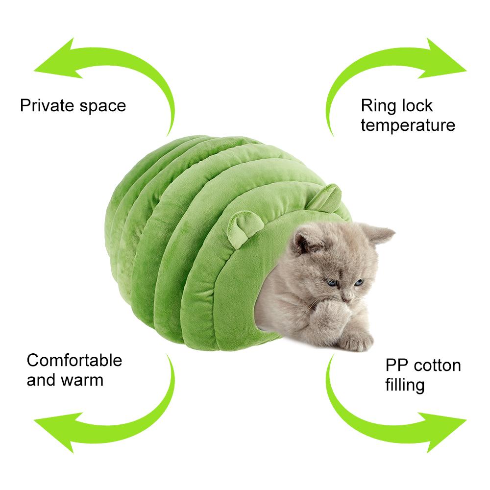 Foldable Cat Bed in a cozy design, featuring a removable mat and made from eco-friendly corduroy, perfect for small dogs and cats.