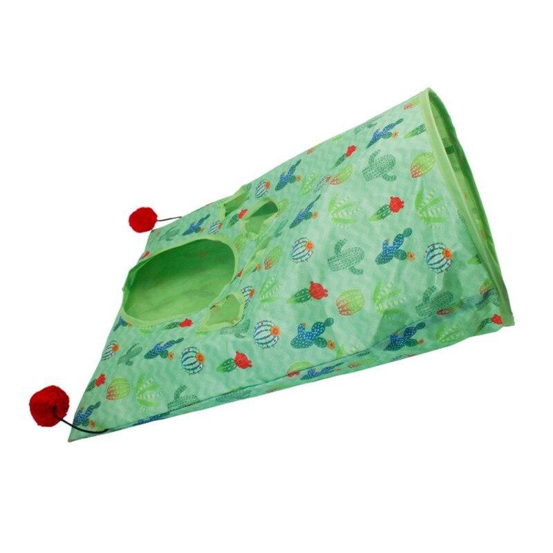 Collapsible crinkle tunnel for cats and small pets, featuring a fun design that encourages interactive play.