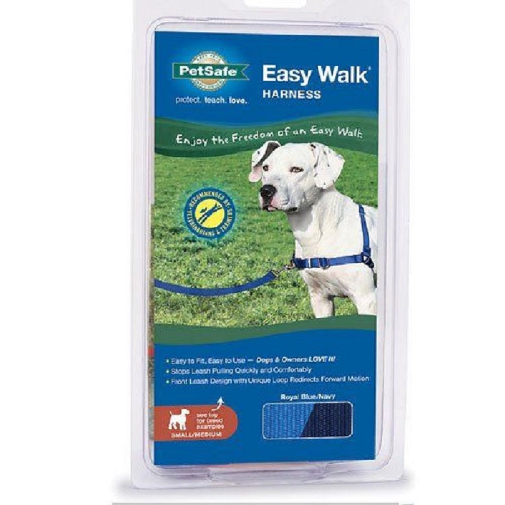 Gentle Leader Easy Walk Harness in various colors, showcasing its design and features.