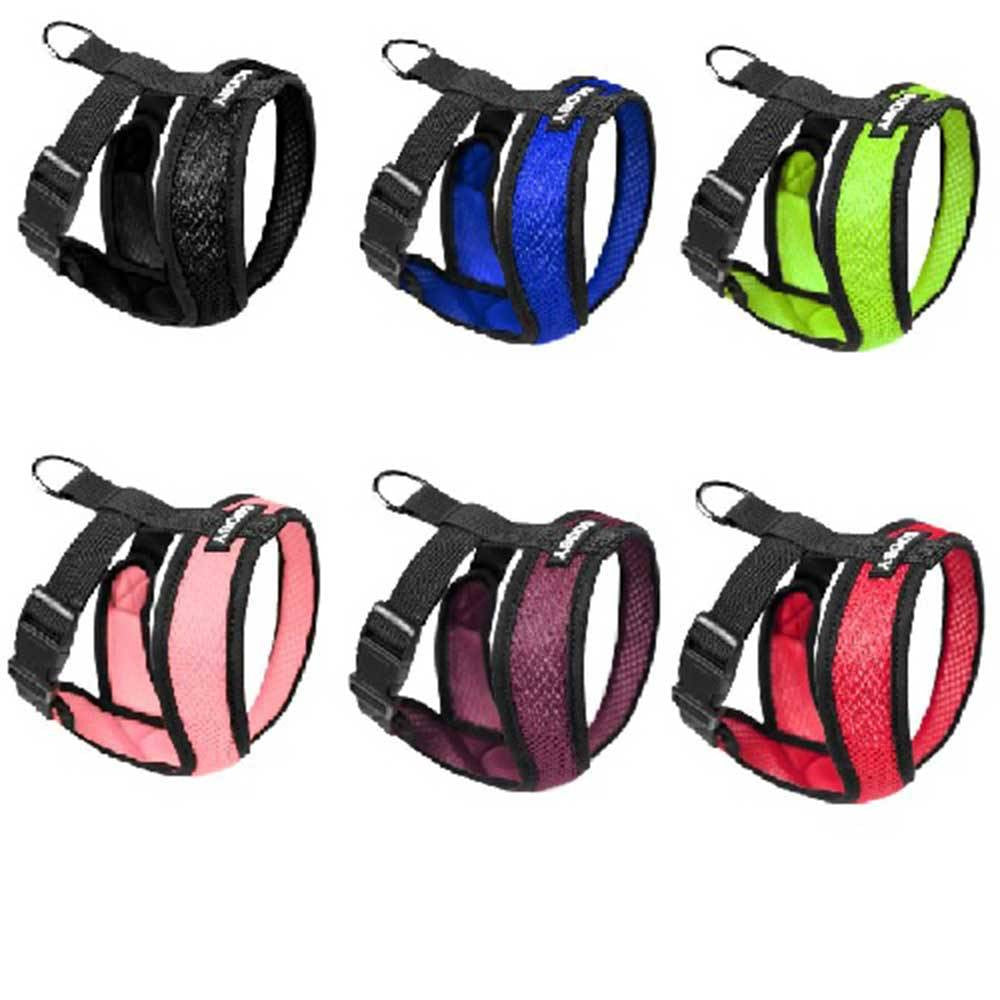Gooby Comfort X Dog Harness in various colors with a stylish X frame design, suitable for all dog sizes.