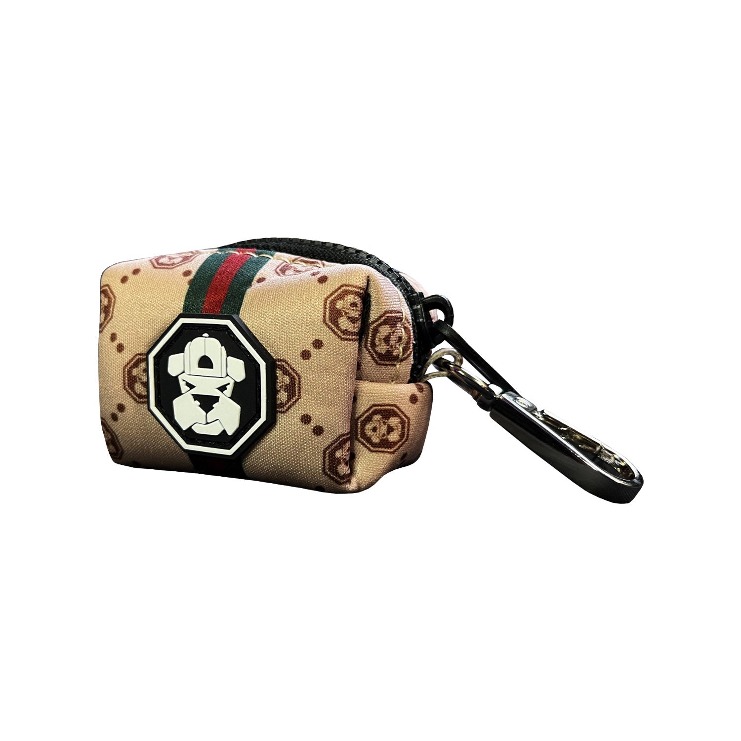 G-Pattern Waste Bag Holder featuring a stylish design, perfect for pet owners to carry waste bags conveniently.