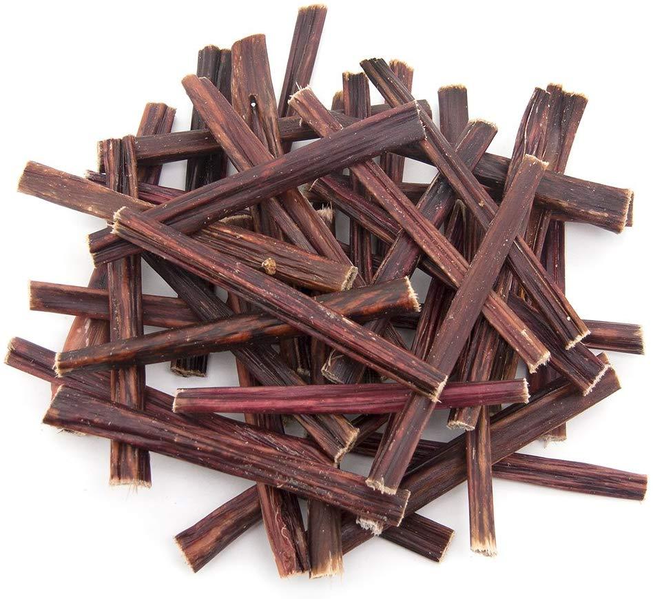 A pack of Grass-Fed Beef Gullet Sticks for dogs, showcasing their natural texture and quality.