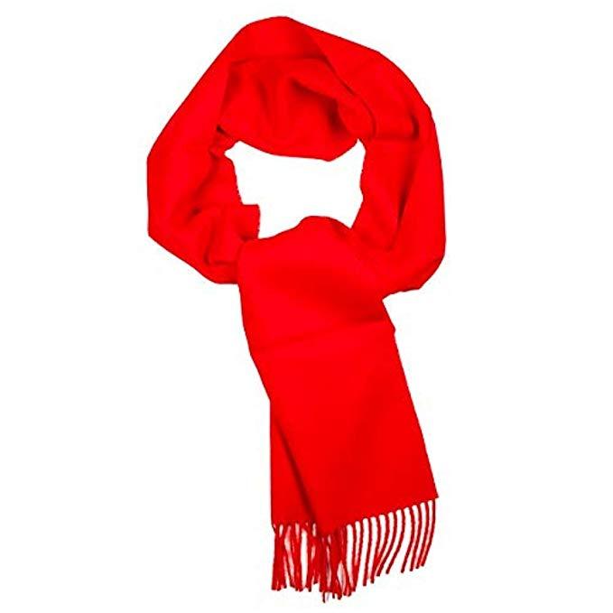 Luxurious red scarf made from 100% baby alpaca wool, showcasing its soft texture and elegant design, perfect for winter wear.