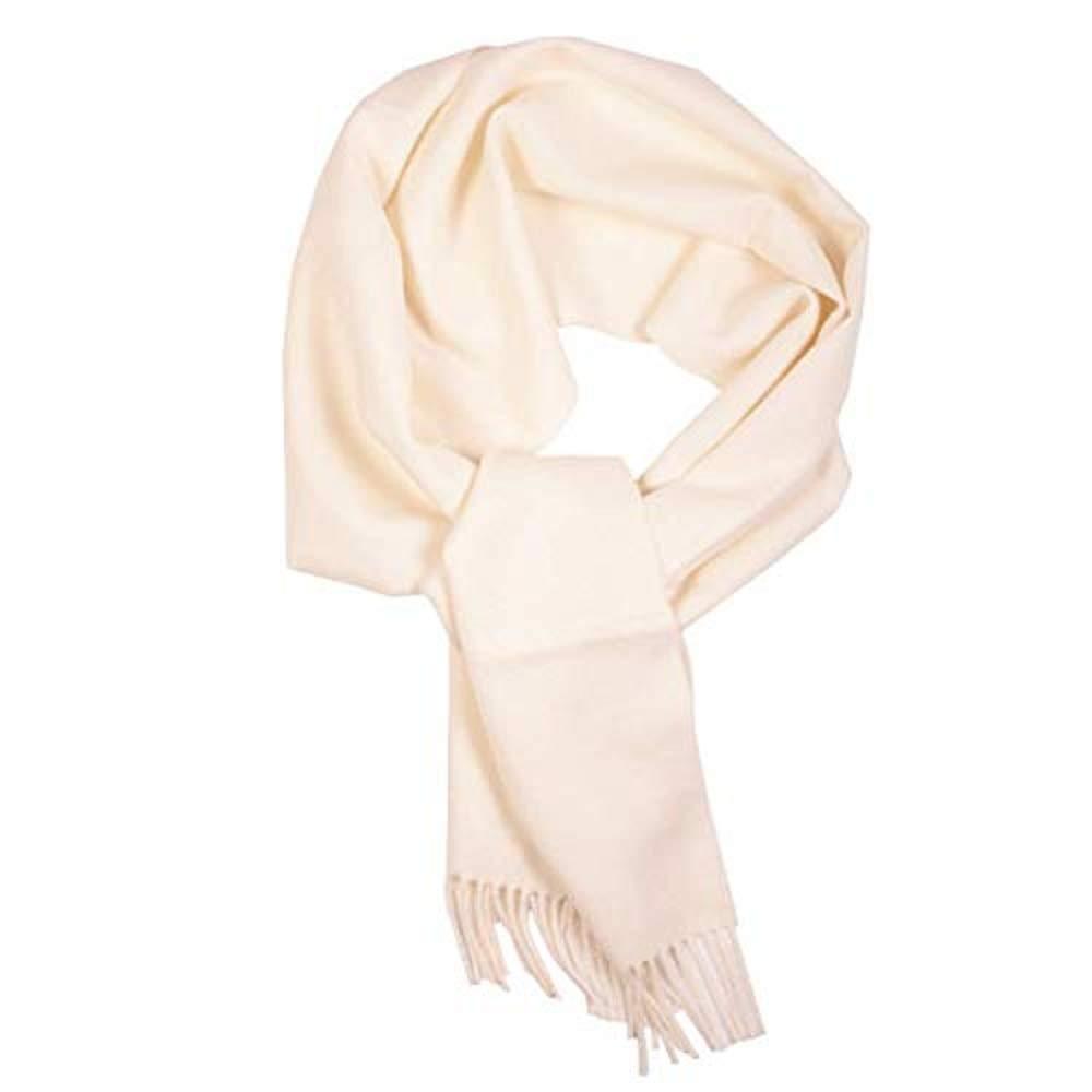 Luxurious white scarf made from 100% Super Royal Baby Alpaca wool, showcasing its soft texture and elegant design.