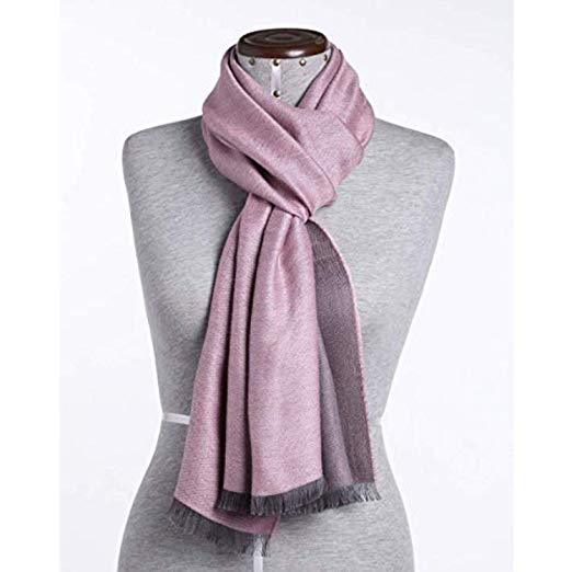 Luxurious Great Natural Alpaca Double Face Shawl made of 70% baby alpaca and 30% silk, showcasing its elegant design and soft texture.