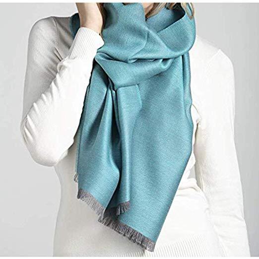 Luxurious Great Natural Alpaca Double Face Shawl made from 70% baby alpaca and 30% silk, showcasing its soft texture and elegant design.