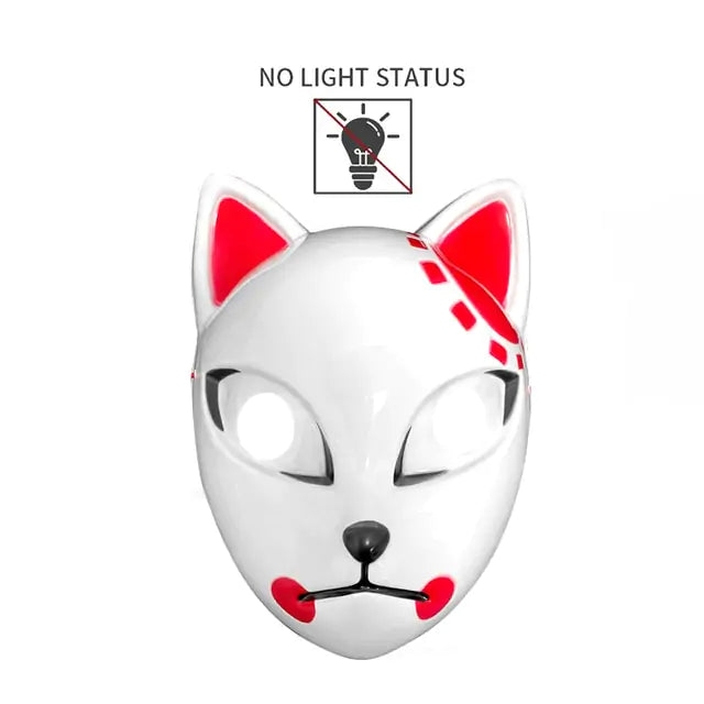 A stylish Halloween LED Cat Mask featuring glowing lights, perfect for spooky celebrations and costume parties.