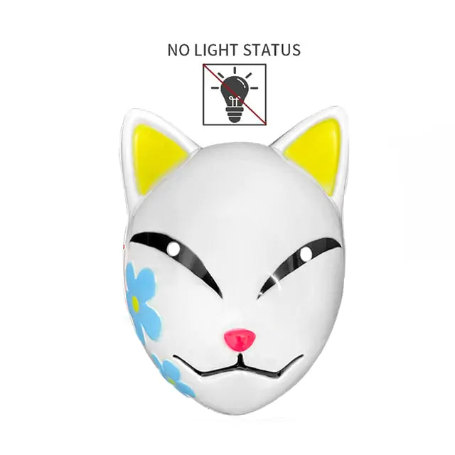 A stylish Halloween LED Cat Mask featuring glowing lights, perfect for spooky celebrations and costume parties.
