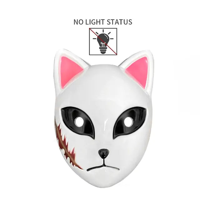 A stylish Halloween LED Cat Mask featuring glowing lights, perfect for spooky celebrations and costume parties.
