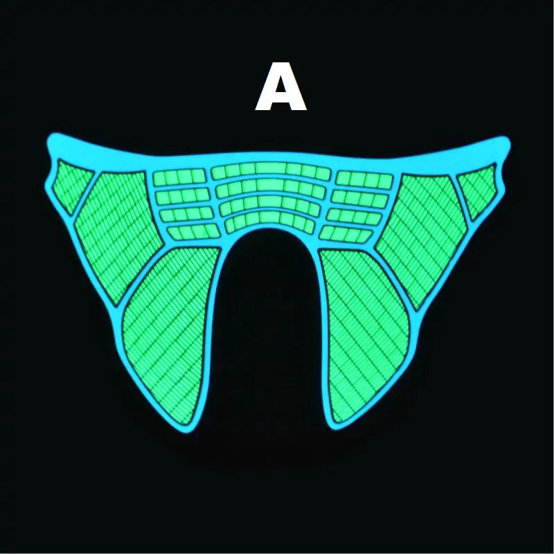 A vibrant Halloween Party LED Mask glowing in various colors, perfect for Halloween celebrations.