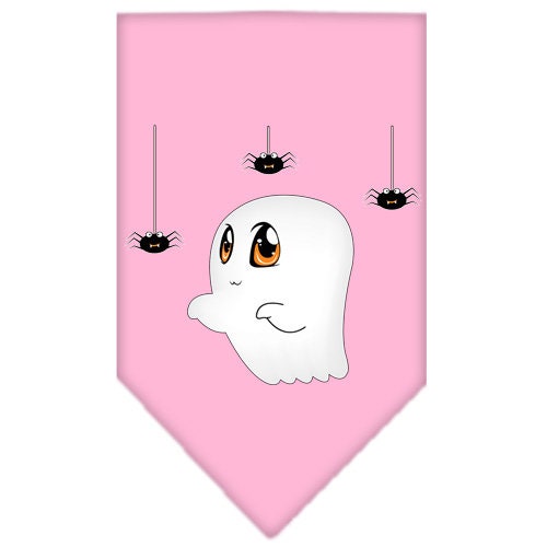 Halloween pet bandana featuring Sammy the Ghost design, perfect for dogs of all sizes, showcasing a festive and cute look.